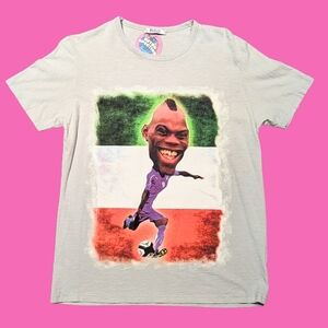 Caricature of Mario Balotelli Football Player T-Shirt Size M